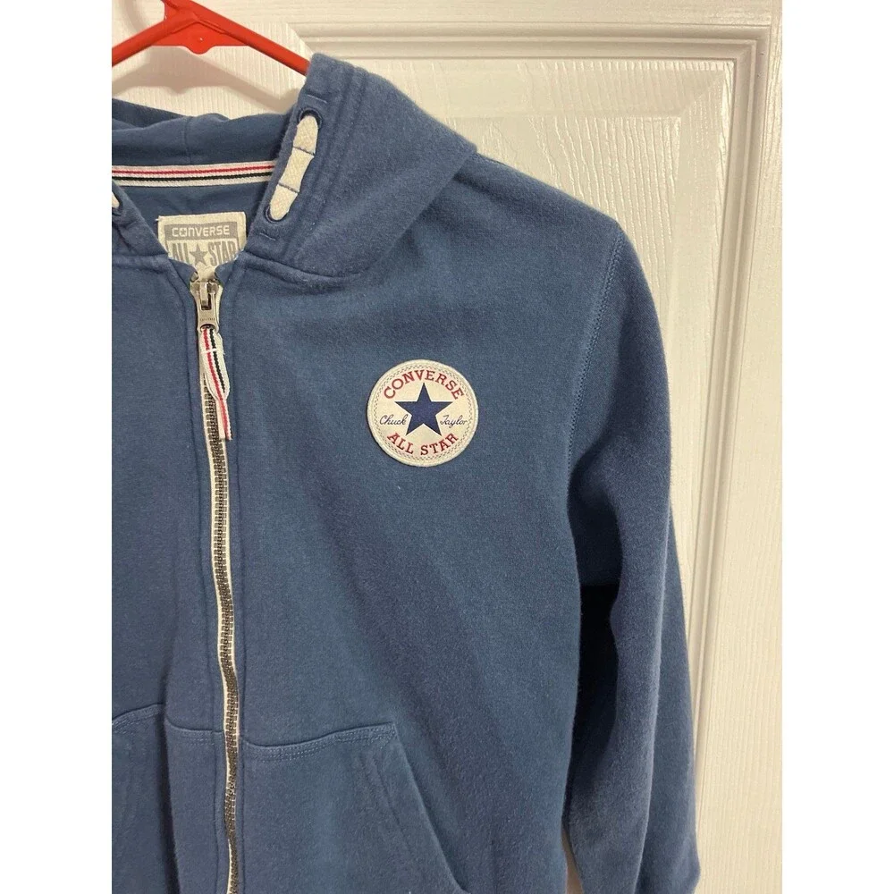 Converse All Star Full Zip Hoodie Blue Size M (10-12)